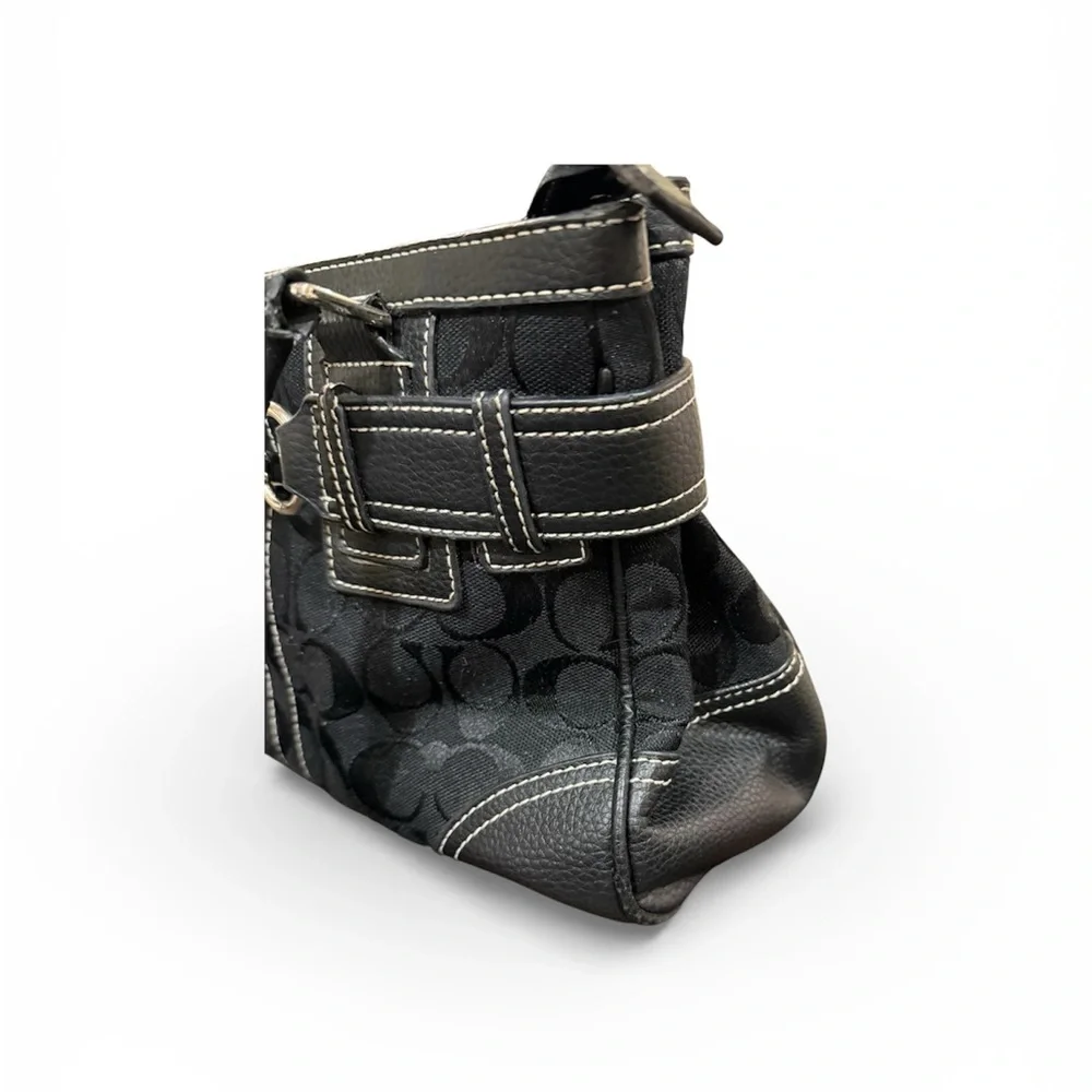 Coach Hampton Signature Carryall Black Horsebit F04U-2187 - Picture 7 of 13